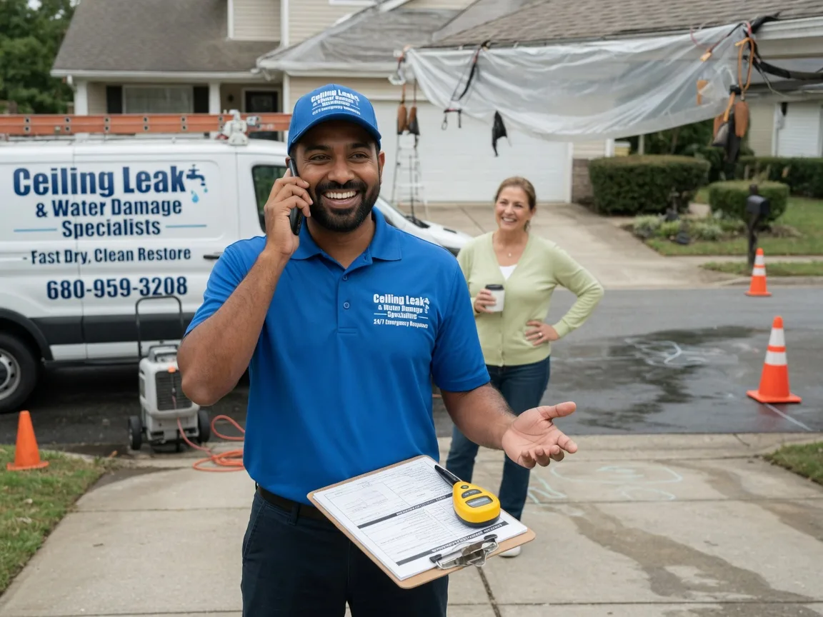 Ceiling Leak Cleanup Marietta, TX FAQs